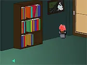 Book of Elly 2 free online puzzle escape game screen showing Elly inside a mysterious room of a giant book.