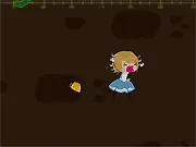 Whimsical scene from the online game Little Fables - The Gazette, showing a character exploring a surreal, storybook-like landscape.