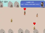 The Human Evolution game screenshot, historical characters evolving, strategy simulation game online, avoiding angry men