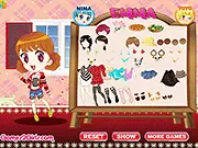Play Emma, Nina & Yoyo dress-up game, free online fashion game, style three girlfriends for the park