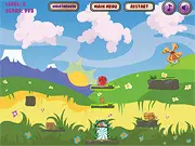 Curious Balls free online physics puzzle game screenshot showing a ball navigating springs and teleporters