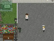 Screenshot from Wasted Youth Part 1 showing the characters inside St. Frosts Academy, a dark high school mystery RPG game, play free online