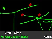 Happy Green Robot Free Online Game – Draw lines to solve physics puzzles and collect hearts on PlayArcadeHub