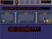 Mad Princess free online action platformer game showing a hero dodging spikes and traps inside a demon's castle.
