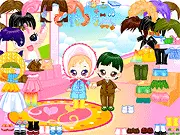 Free online game: Leo and Lea Dress Up, kids' fashion game, style a brother and sister duo, cute outfits game