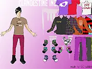 Pete Wentz Dress Up free online game showing the Fall Out Boy musician in various punk-rock fashion outfits.