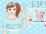 Play Spring Make Up Girl Online game free, girl applying vivid and colorful makeup for a spring look, seasonal beauty game