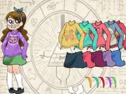 Mabel Dress Up online game icon showing the cheerful cartoon character Mabel smiling while wearing one of her signature colorful sweaters.
