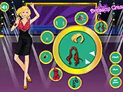Dance Craze Dress Up game image - stylish girl in a party dress ready for dancing, play free online fashion game