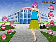 Sweet Mom To Be Dressup game image - pregnant woman trying on stylish summer maternity clothes, play free dress-up online