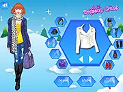 Fashion dress-up game Cold Weather Couture free online, winter outfit style selection for girls on PlayArcadeHub