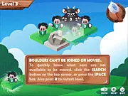 Screenshot of Warriors of Oon online game showing a numbered puzzle grid and a black monster ready for combat