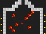 Screenshot of the Level Dash multiplayer game showing a small character navigating a maze filled with various obstacles, power-ups, and keys.