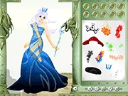 Princess Kyona from Planet Z free online game screenshot showing the princess in a futuristic royal gown