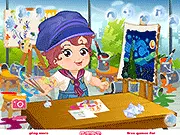 A Little Van Gogh free online dress-up game featuring a boy artist in a colorful outfit with a beret and painting supplies