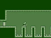 Screenshot of Temple Boy puzzle game showing a grid of different colored objects with the main character, Temple Boy, standing nearby. Play free online matching game.