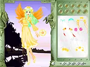 Oriental Fairy Yoji free online dress up game screenshot showing the fairy wearing a flowing oriental-style dress