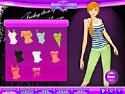 Play Casual Friday Dressup online free style game, stylish casual clothes, Noemi weekend outfits