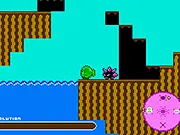 Super Clew Land free online game, Clew the amorphous glob character exploring a colorful platform, evolutionary platformer