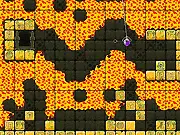Gem Raid mining cart adventure game screenshot showing a cart on a rail in an ancient temple