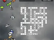 Screenshot of Rain Words game showing words being dragged onto a crossword puzzle grid