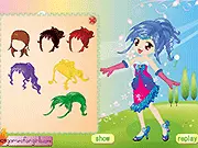Royal Castle Princess Dressup game screen showing a beautiful princess wearing a blue gown and a tiara, preparing to leave her castle.