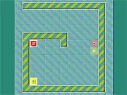 Screenshot of the Blockoban puzzle game board showing a colored block and matching colored peg