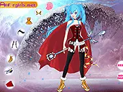 Fair Maiden Warrior free online game screenshot showing Angelia in full futuristic armor ready for battle