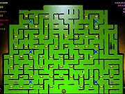 The Maze Temple free online escape game, collect treasure and avoid the Black Daemon, wall-breaking maze adventure on PlayArcadeHub