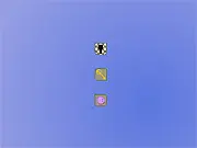The Tiles free puzzle game online - character jumping over colored tiles while switching colors to grab a key