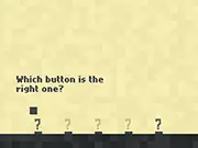 The challenging gameplay screen of Square Survival Guide, showing a small square character facing a complex, punishing obstacle course with a minimalist design