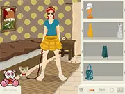 Rose Summer Fashion Dressup free online game, a girl named Rose wearing a stylish summer outfit, fashion and styling game