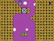 Blue Box Puzzle free online logic game showing the blue box, gray blocks, and the green goal