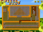 Cheese Hunt Maze Online free puzzle game mouse falling stones traps