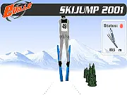 Ski Jump 2001 classic sports game screenshot, free online ski jumping arcade, world record jump