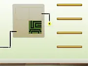 Sphere Core online game screenshot showing a futuristic room with glowing blue puzzle elements.