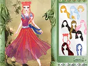 Free Ladybug Fairy Dress Up game online, cute girl with red and black polka dot dress, fantasy wings, play dressup on PlayArcadeHub