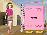 Lovely Student Dress Up game, screenshot of school girl choosing trendy outfit, free online fashion game