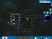 Play Last Hope TD online for free, a sci-fi tower defense game where a player defends Earth from alien invaders using space cannons and a resource-collecting spaceship on PlayArcadeHub.