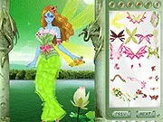 Free Spring Fairy Dress Up game online, beautiful fairy with flowing dress and fluttering wings, fantasy outfit, play dressup on PlayArcadeHub