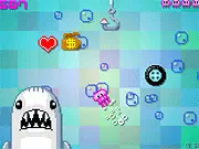 Jelly Jam free online retro pixel game where a jellyfish avoids obstacles and collects items