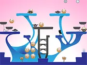 Tweet Force online game featuring a chicken laying bombs; action strategy game free to play