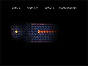 Light Snake Mobile free game screenshot, a glowing snake and food in a dark, classic arcade-style field