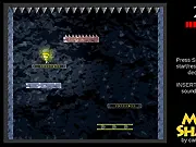 Mine Shaft game screenshot, little miner avoiding hazardous spikes, free online casual arcade game