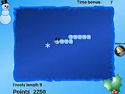 Play Frosty Snake free online classic arcade game with a winter theme