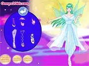Beautiful Fairy of Moon dress up game featuring a fantasy fairy with ethereal gown and powerful cosmic accessories
