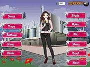News Lady Dressup game screenshot, styling a female anchor in professional clothes, play free online