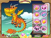 Dragon Dress Up free online game screenshot, customize a cute dragon, change wings and horns, dragon jewelry and accessories, fantasy creature makeover PlayArcadeHub
