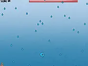 Rainman game screenshot, bubble avoiding falling rain drops, free online high score challenge