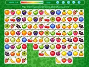 Fruit Mahjong free online tile-matching puzzle game with two-turn connection rule